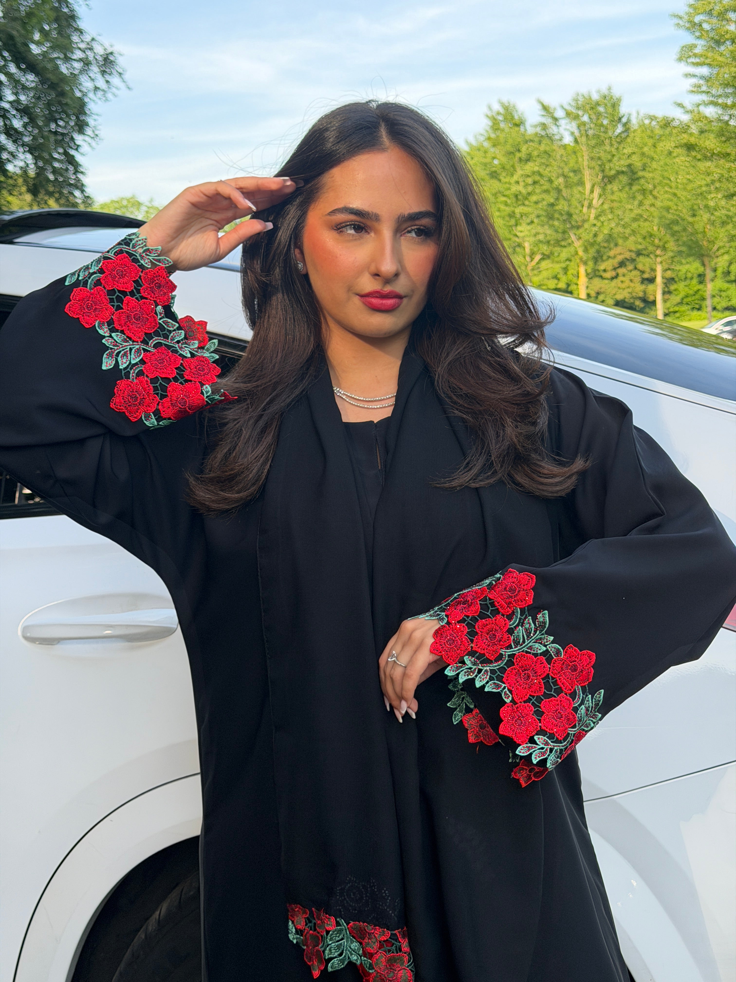 Sfifa abaya Red/Green