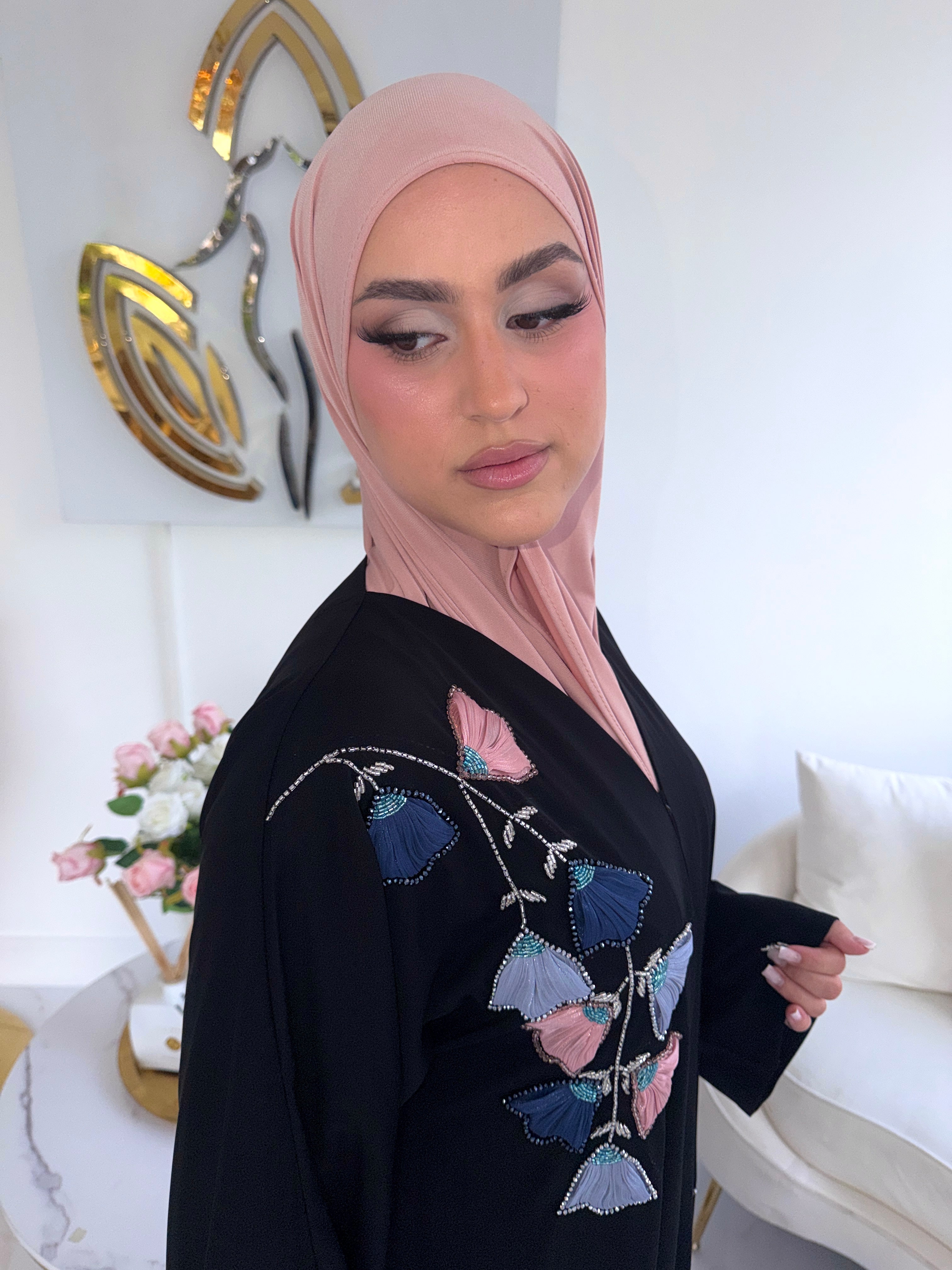 Floral abaya Pink/Blue