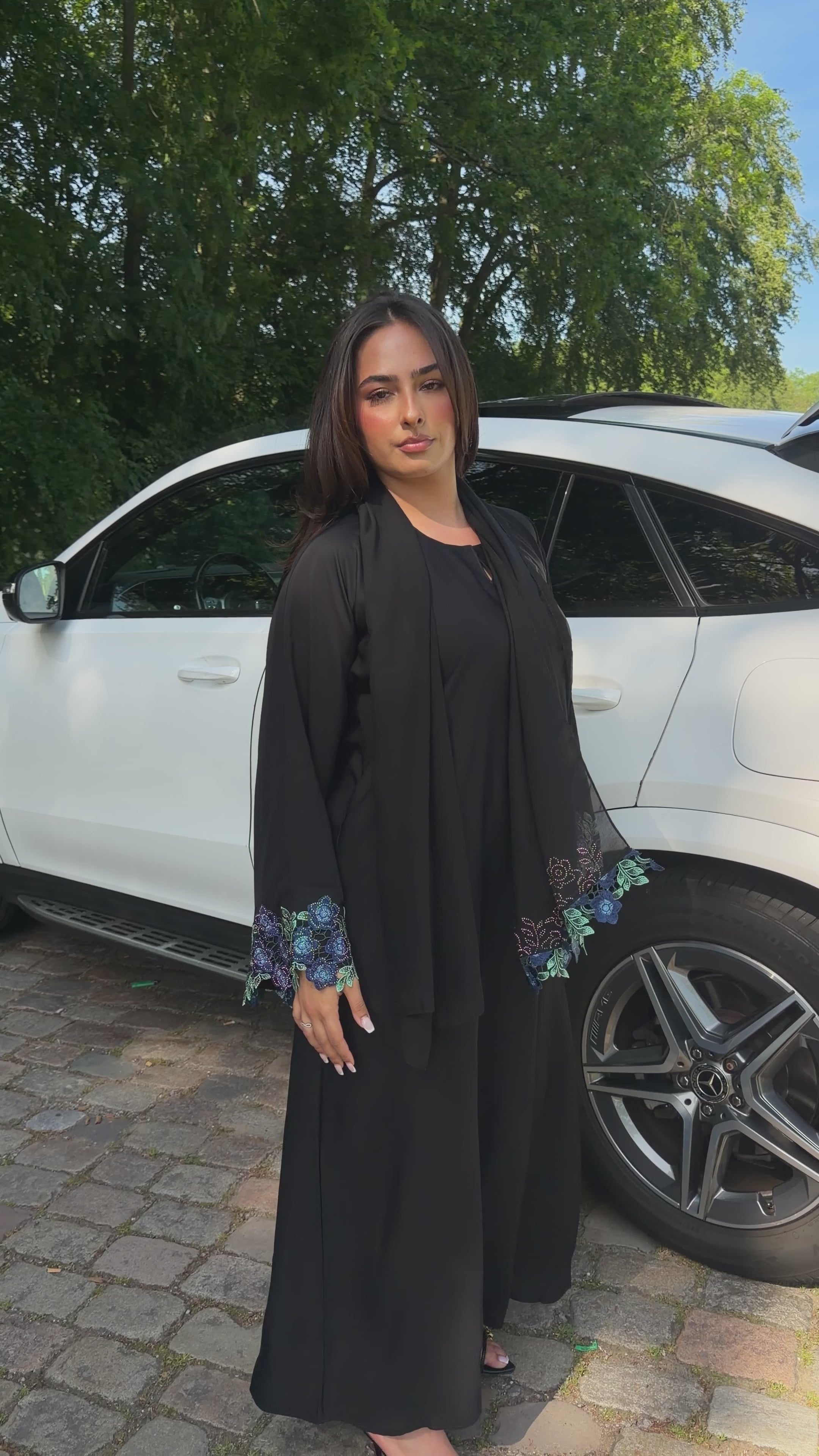 Sfifa abaya Blue/Green