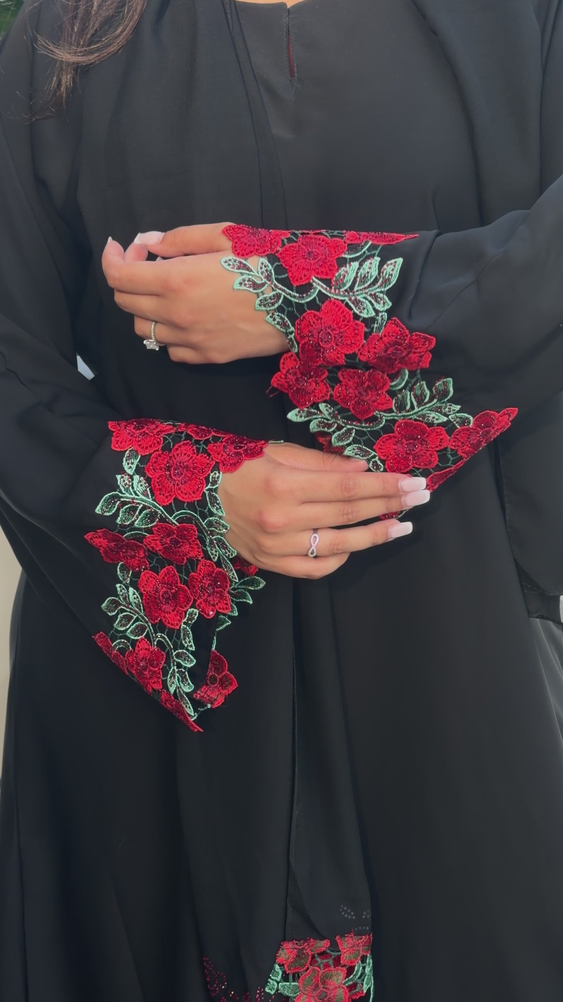 Sfifa abaya Red/Green